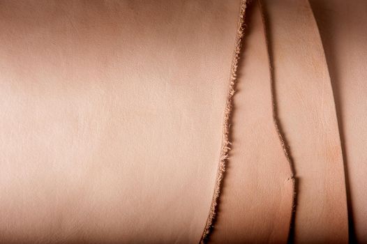 texture of vegetable tanned leather, raw material for leather working