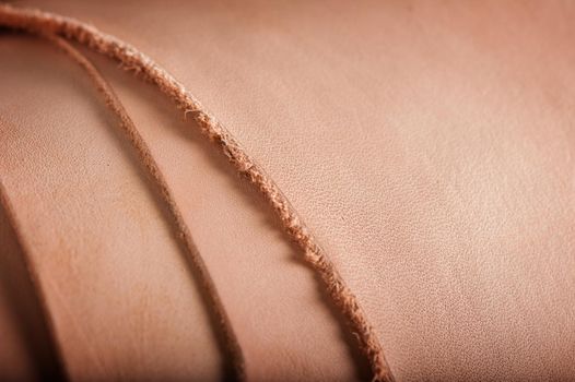 texture of vegetable tanned leather, raw material for leather working