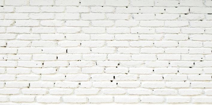 Modern white brick wall texture for background . Shabby chic and vintage style for decoration interior and exterior .