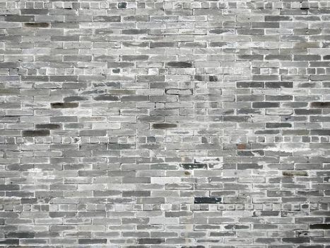 Vintage  wash brick wall texture for design. Panoramic background for your text or image.Grey brick wall texture background. Tiled.