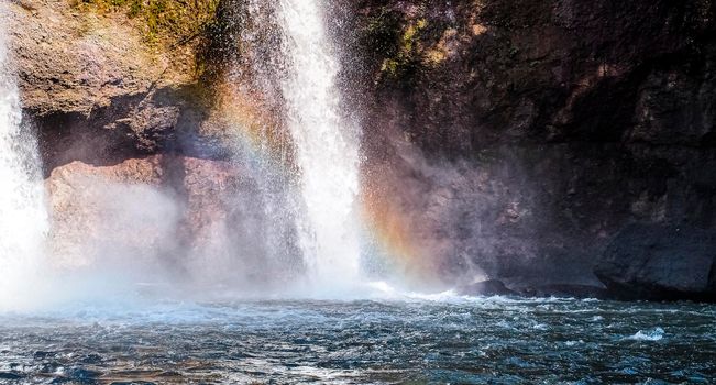 Rainbow waterfall in Haew Suwat Waterfall in Khao Yai National Park Thailand.