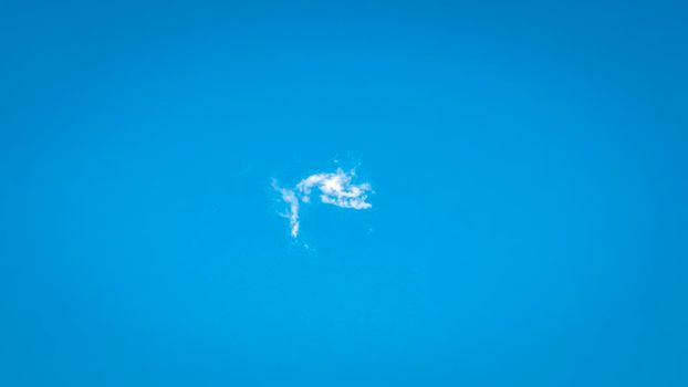 Small single Fluffy Clouds Blue Sky Single White Cloud Blue