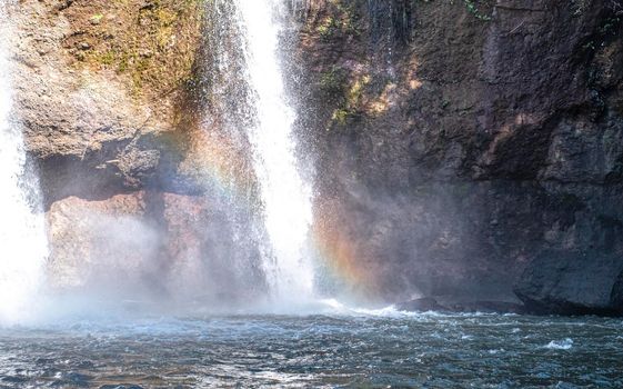 Rainbow waterfall in Haew Suwat Waterfall in Khao Yai National Park Thailand.