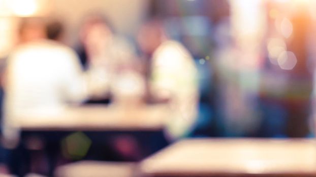 Defocus abstract Blur photography for background   of group of people in club or cafe