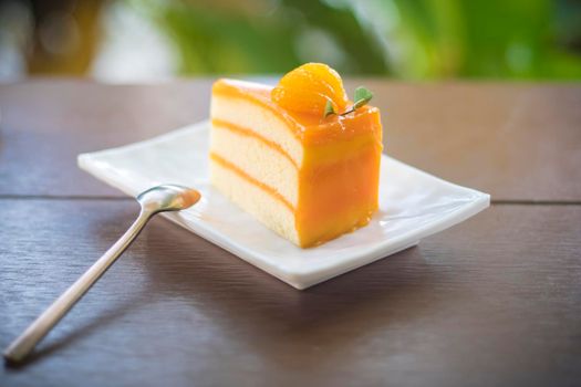 fruit orange jam cream cake