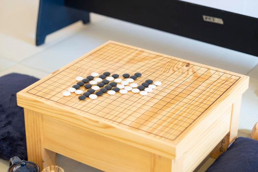 Board Game Go Table Japanese Chinese Asian traditional strategy game.