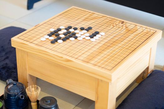 Board Game Go Table Japanese Chinese Asian traditional strategy game.