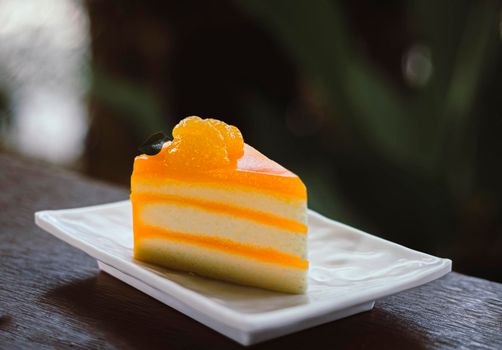 fruit orange jam cream cake