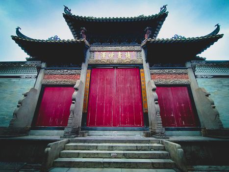Guangzhou China - August 18 2018: Liugeng Hall  at Shawan Ancient Town. Lingnan's Architecture is the traditional Cantonese style. Area Guide . Where to go in Guangzhou listing