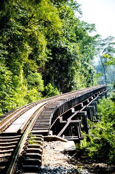 Thai-Burma Railway Death Railway.Line Railway World War 2 in Kanchanaburi Thailand