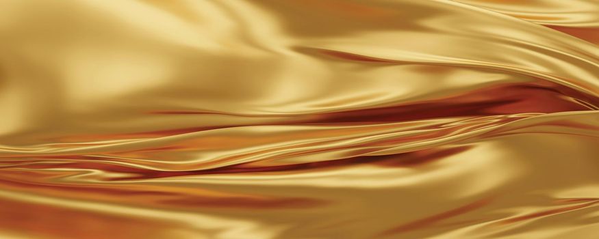 Gold luxury fabric background 3d render