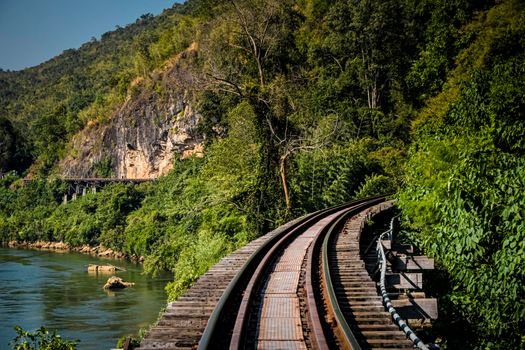 Thai-Burma Railway Death Railway.Line Railway World War 2 in Kanchanaburi Thailand