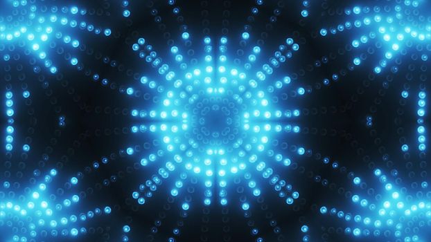 3d render blue circle led VJ shine background