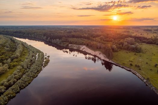 Beautiful landscape of calm rural nature