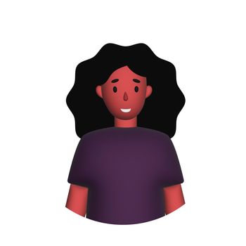 Web icon man, girl with long hair - illustration