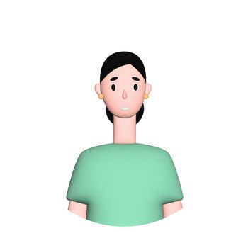 Web icon man, girl with bob haircut - illustration