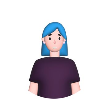Web icon man, girl with bob haircut - illustration