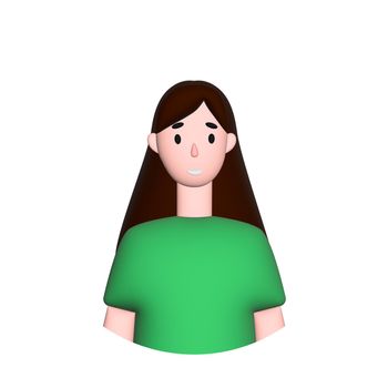 Web icon man, girl with long hair - illustration