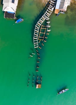 Aerial view of Koh Phithak island in Chumphon, Thailand, south east asia