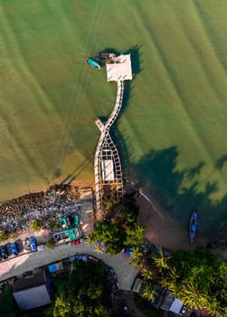 Aerial view of Koh Phithak island in Chumphon, Thailand, south east asia