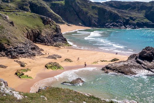 The Murder Hole beach, officially called Boyeeghether Bay in County Donegal, Ireland.