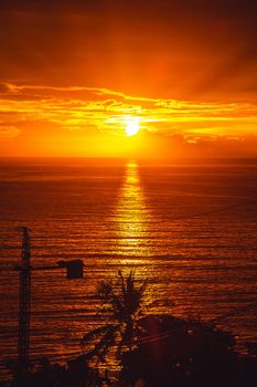 Sunset view in Patong beach in Phuket Province, Thailand. High quality 4k footage