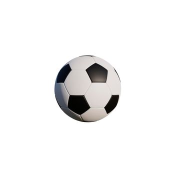 Classic soccer ball isolated on white background. 3D illustration