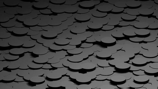 Dark cylinder wallpaper or background.3d illustration