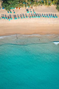 Aerial view of Surin beach in Phuket province in Thailand. High quality 4k footage