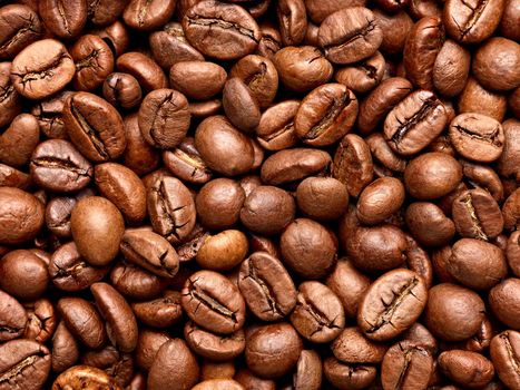 close up of a coffee beans forming background