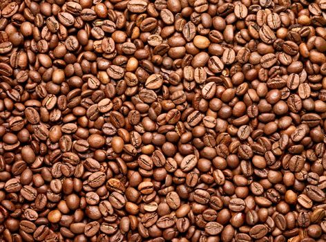 close up of a coffee beans forming background