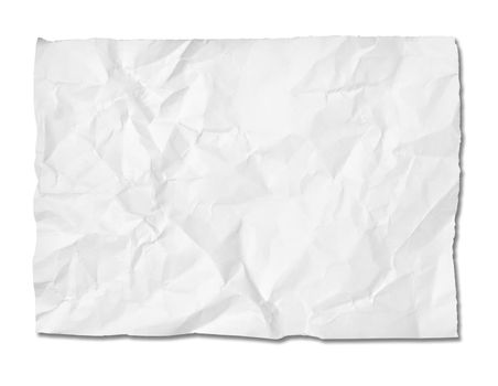 collection of white ripped pieces of paper on white background. each one is shot separately