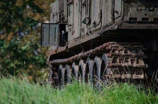 old abandoned armored vehicles of the second world war