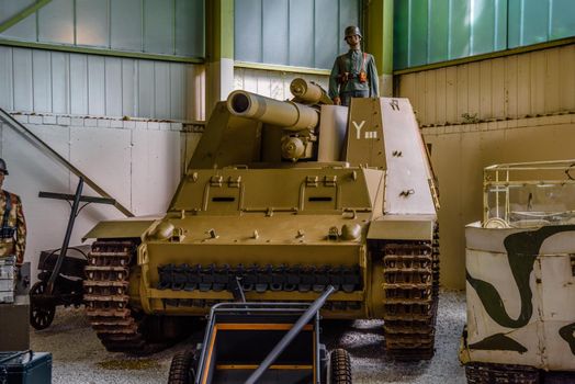 SINSHEIM, GERMANY - MAI 2022: sand self-propelled gun Hummel 1942 300ps WW2 3rd reich nazi Germany