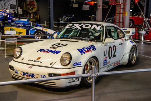 SINSHEIM, GERMANY - MAI 2022: white Porsche 911 924 Turbo GT 1980 210ps racing car