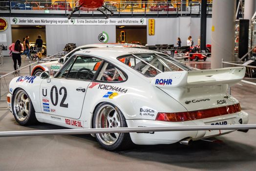 SINSHEIM, GERMANY - MAI 2022: white Porsche 911 924 Turbo GT 1980 210ps racing car