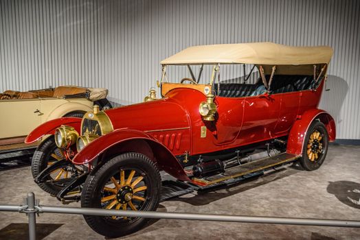 SINSHEIM, GERMANY - MAI 2022: red Opel 24 50 1912 50ps