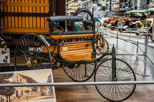 SINSHEIM, GERMANY - MAI 2022: Benz patent motor car Model 1 1886.