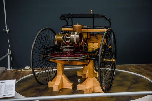 SINSHEIM, GERMANY - MAI 2022: Benz patent motor car Model 1 1886.