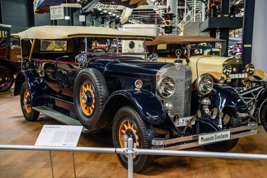 SINSHEIM, GERMANY - MAI 2022: black Mercedes 400 K 1924 100ps