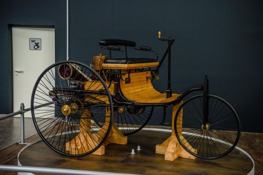 SINSHEIM, GERMANY - MAI 2022: Benz patent motor car Model 1 1886.