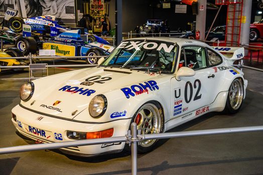 SINSHEIM, GERMANY - MAI 2022: white Porsche 911 924 Turbo GT 1980 210ps racing car