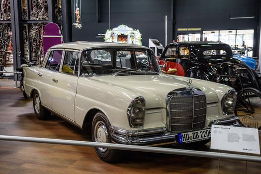 SINSHEIM, GERMANY - MAI 2022: white Daimler Benz 220 B 1964 95ps