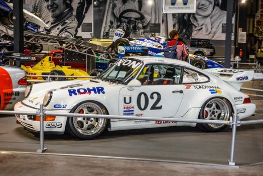 SINSHEIM, GERMANY - MAI 2022: white Porsche 911 924 Turbo GT 1980 210ps racing car
