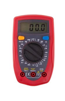 Digital multimeter isolated on a white background