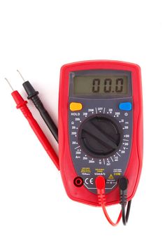 Digital multimeter isolated on a white background