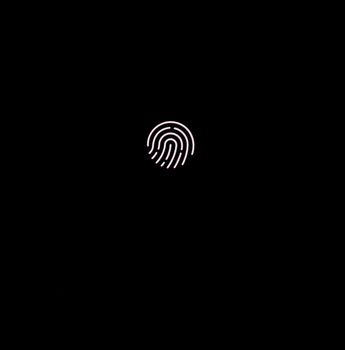 Fingerprint on black background. Identification of person. Unlock smartphone