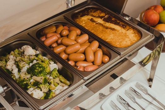 Breakfast at the hotel. Breakfast Buffet set