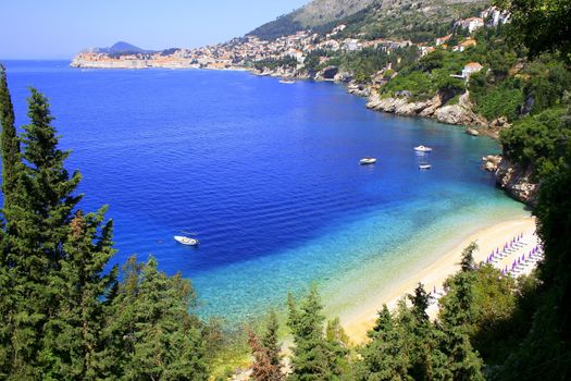 Idyllic Croatia turquoise Adriatic beach Dalmatia, Croatia