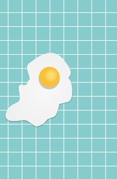 Funny fried eggs background. Pop art. Pattern